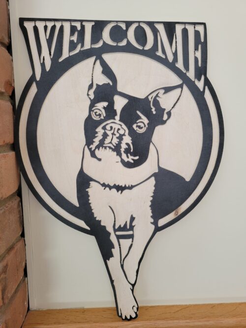 welcome Boston terrier